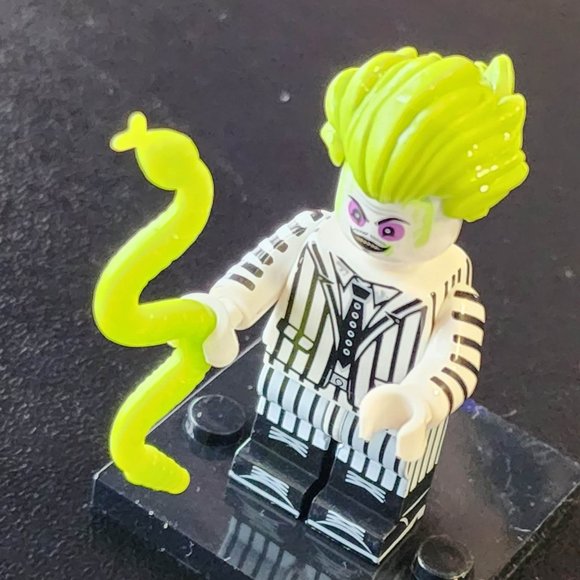 Beetlejuice Custom Mini Block Figure, Lego Style - Picture 2 of 7